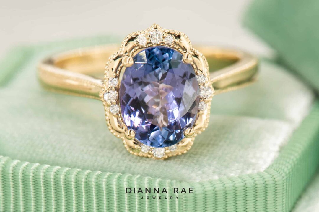 14kt Yellow Gold Tanzanite Daisy Blossom Ring