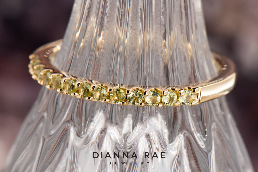 14K Yellow Gold Peridot Band - Image 2