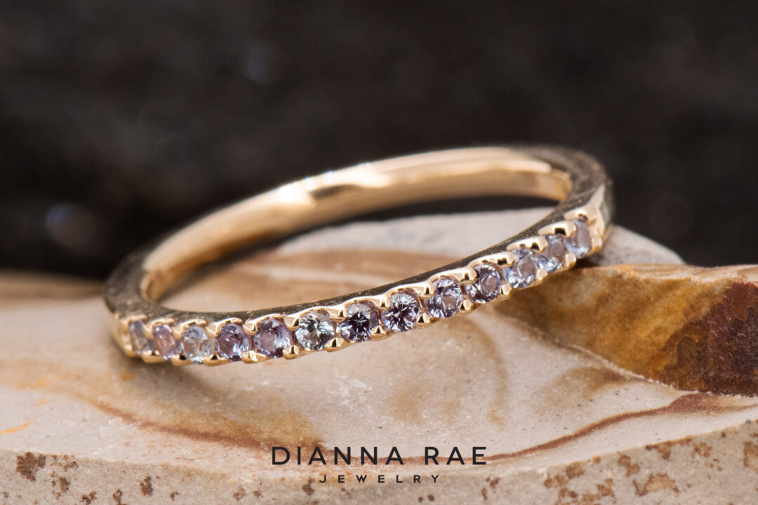14K Yellow Gold Alexandrite Band - Image 2