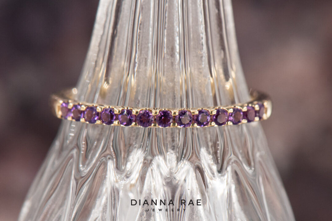 14K Yellow Gold Amethyst Band - Image 2
