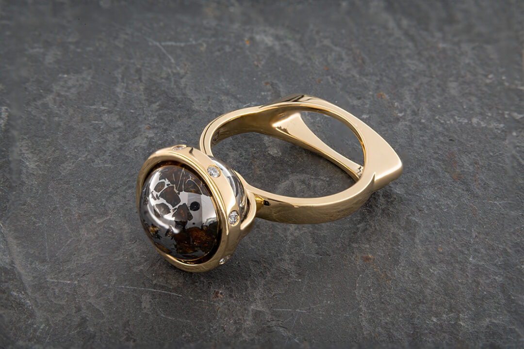 Seymchan Meteorite Sphere Ring - Image 2