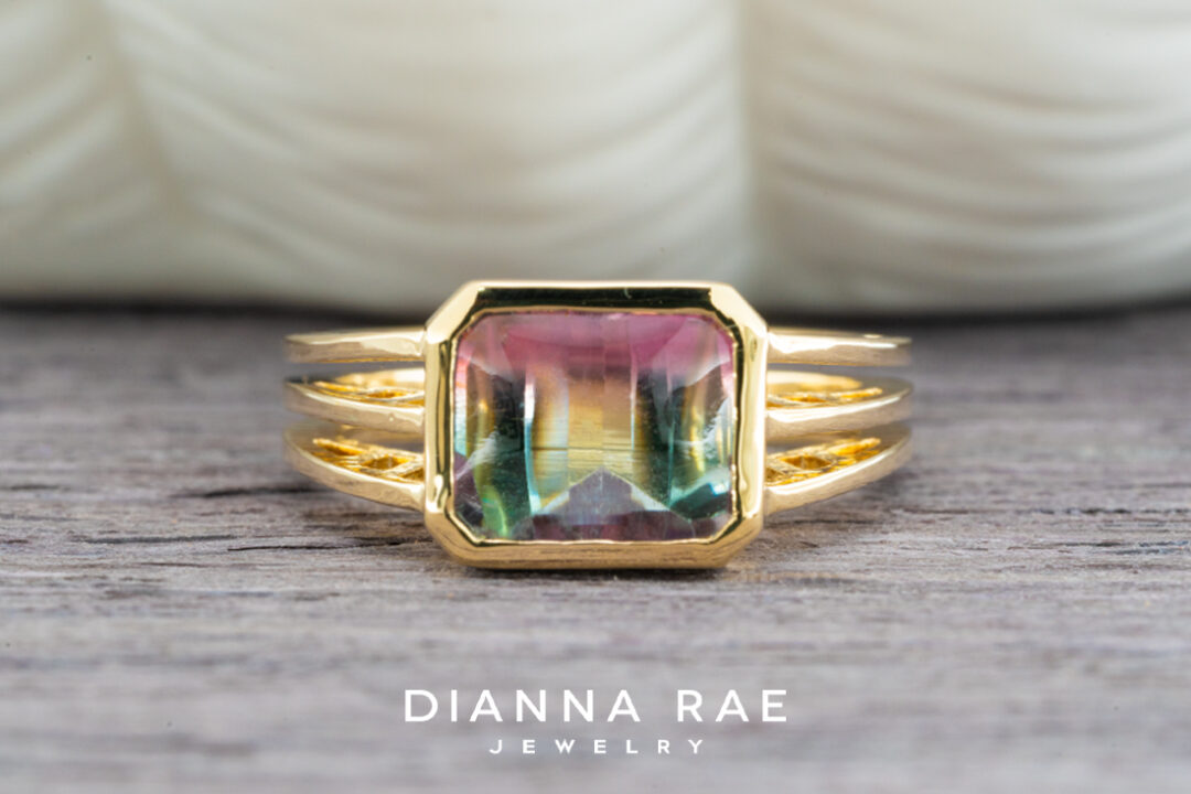 Bi-color Tourmaline Ring
