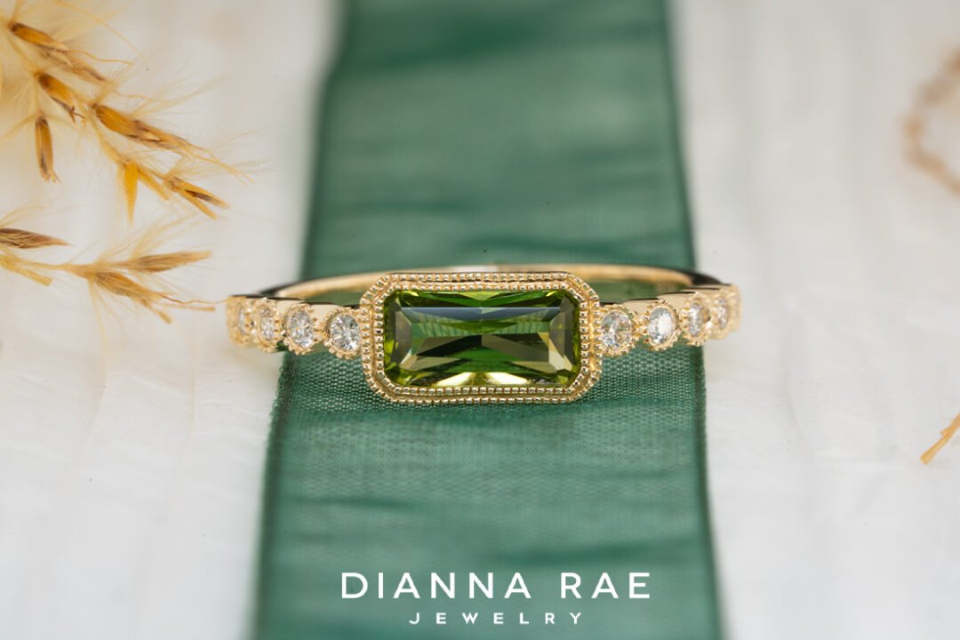 Peridot & Diamond Ring