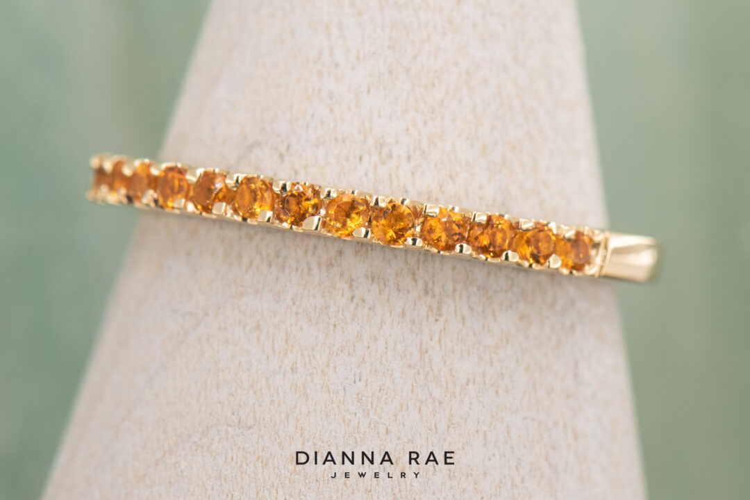 14K Yellow Gold Citrine Band - Image 2