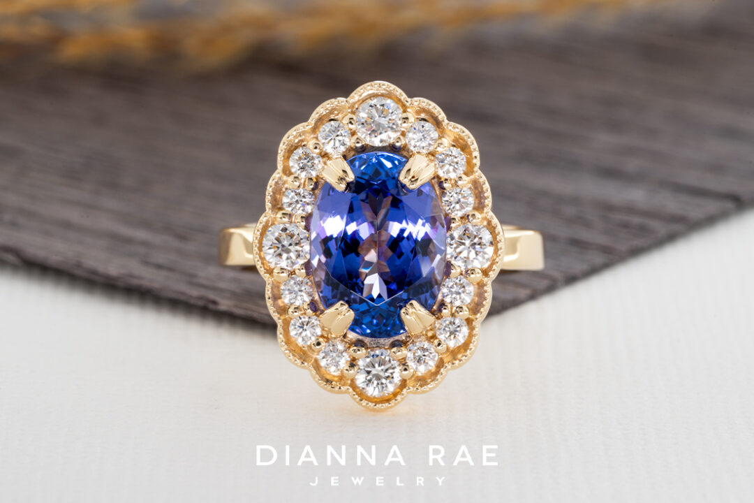 Magnolia Tanzanite and Diamond Ring
