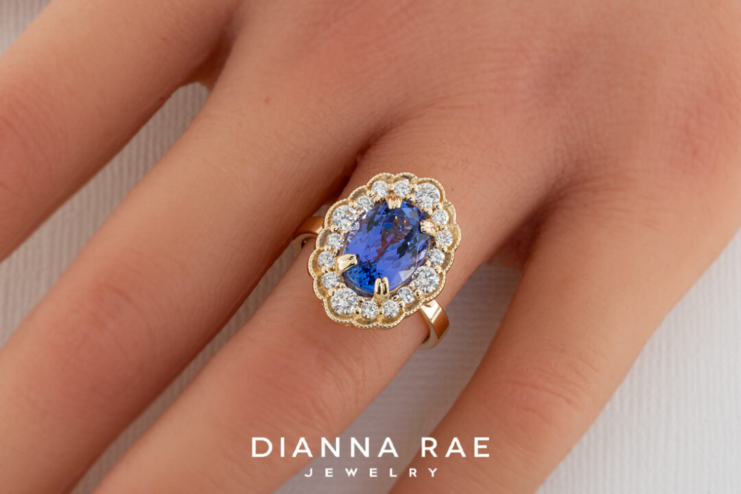 Magnolia Tanzanite and Diamond Ring - Image 3