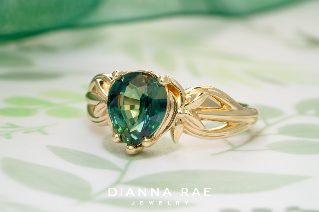 Teal Sapphire Ring
