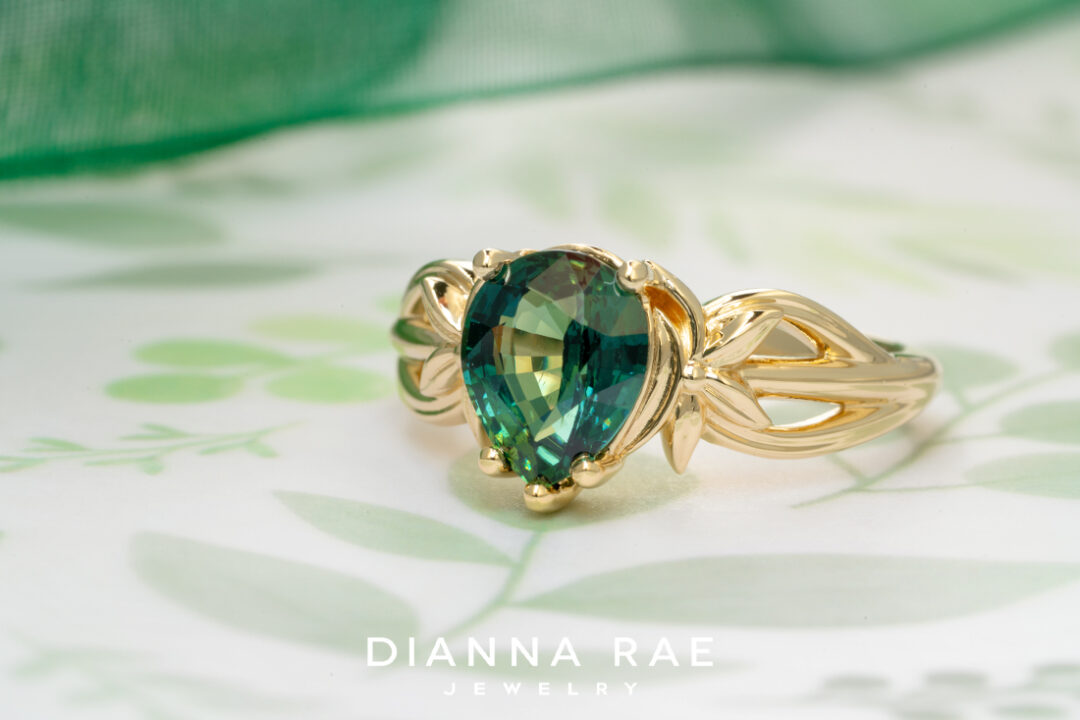 Teal Sapphire Ring - Image 3