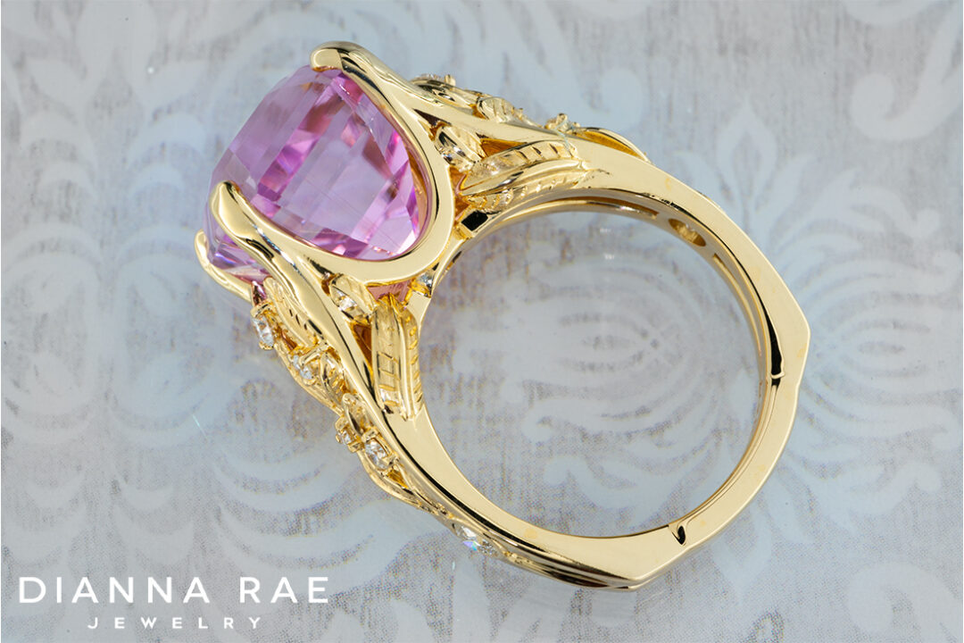 Kunzite and Diamond Ring - Image 2