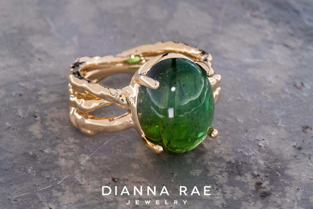 Oval Green Tourmaline Ring
