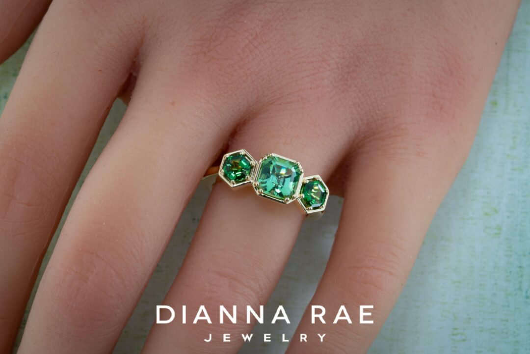 Tourmaline Three Stone Ring - Image 3