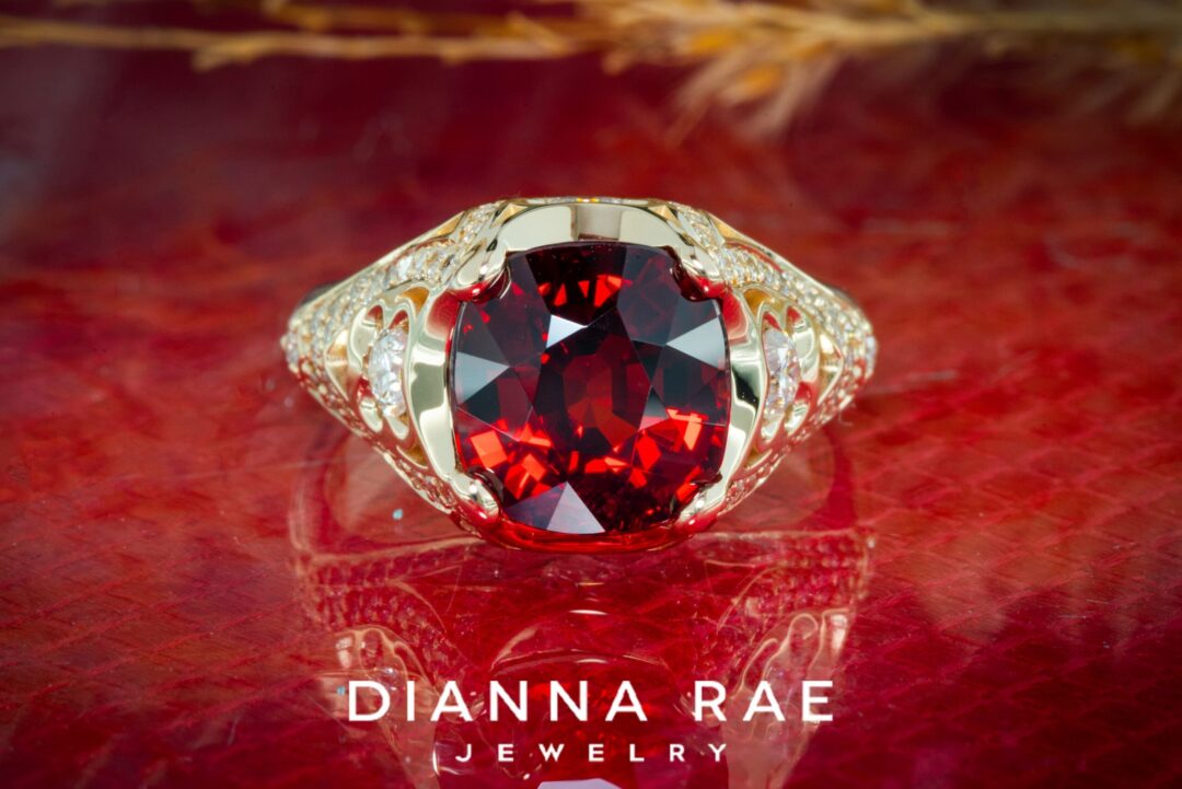 Garnet and Diamond Ring