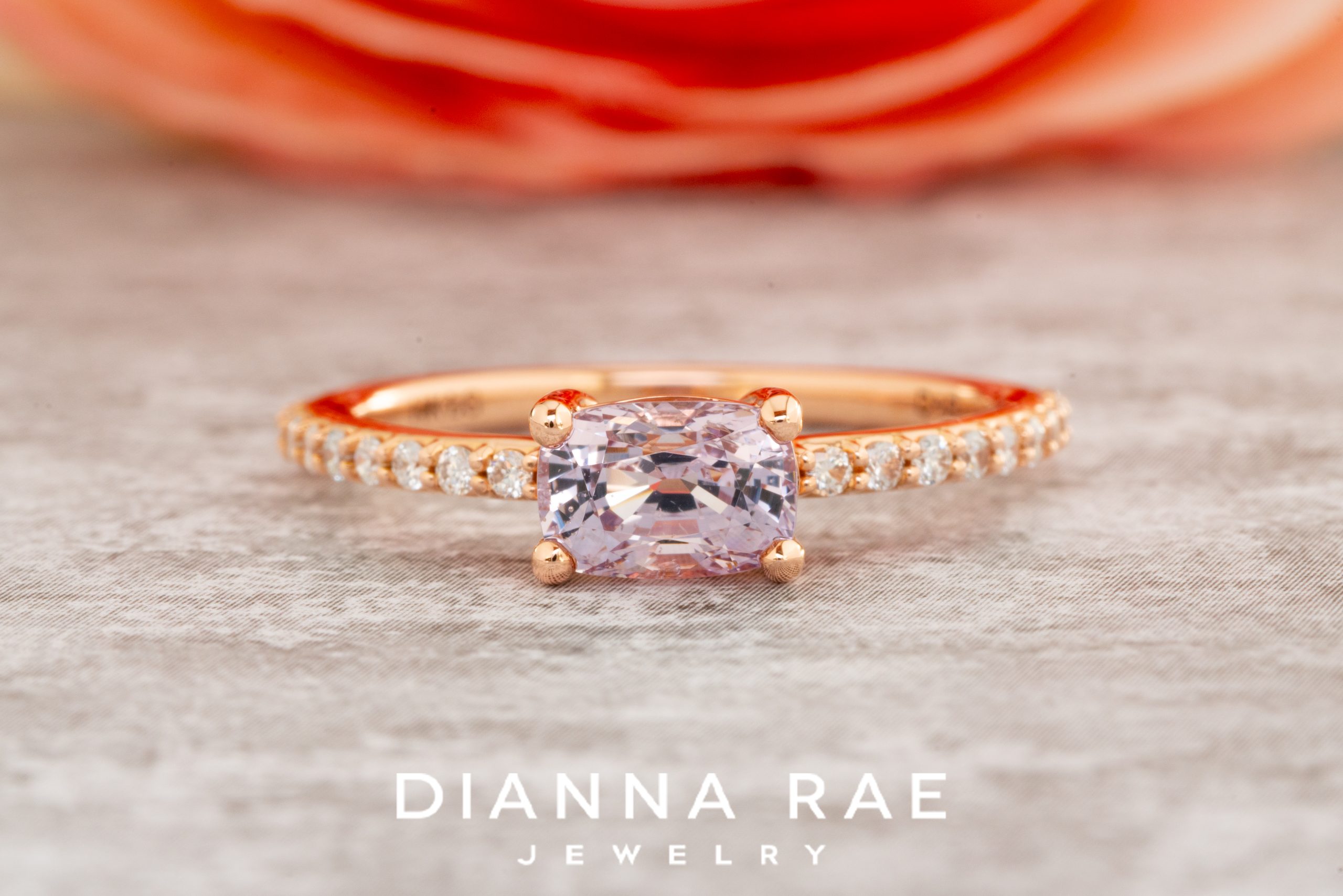 Pink Spinel & Diamond Ring