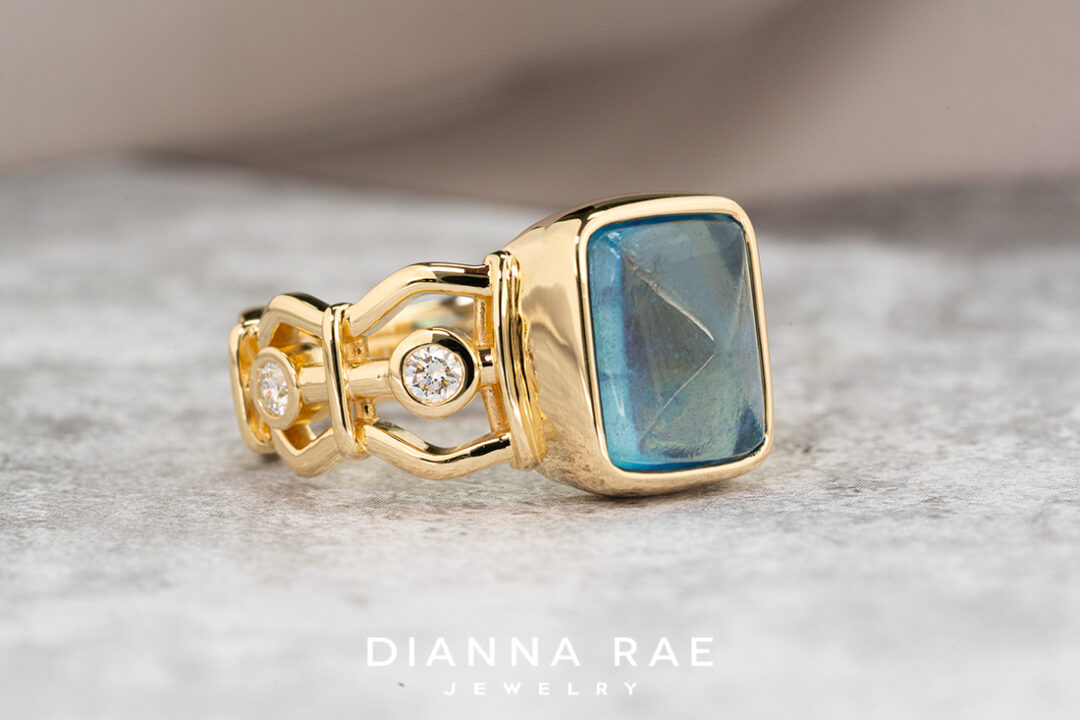 Aquamarine & Diamond Ring - Image 2