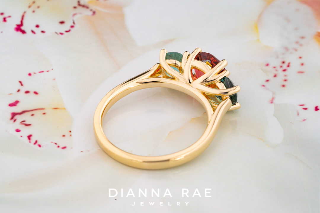 Three Stone Tourmaline Ring - Image 2