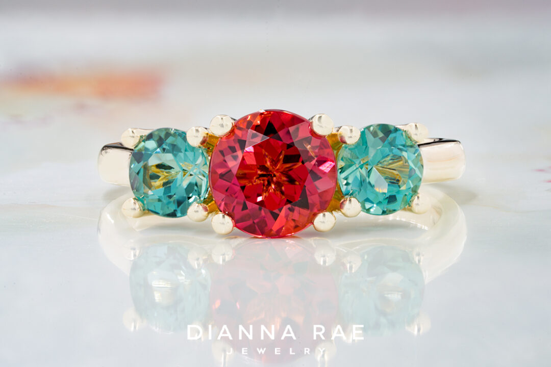 Three Stone Tourmaline Ring - Image 3