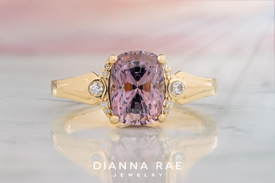 Lavender Spinel and Diamond Accented Ring