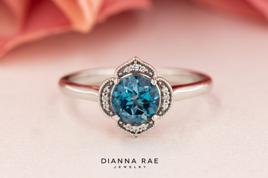 London Blue Topaz and Diamond Accented Ring