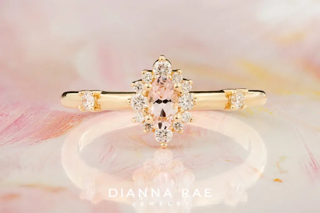 10K Yellow Gold Morganite Ring