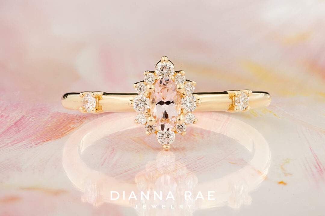 10K Yellow Gold Morganite Ring