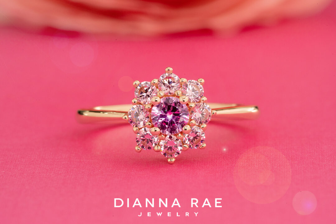 10K Yellow Gold Imitation Pink Tourmaline Ring - Image 4