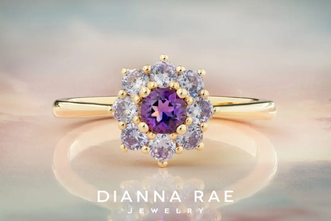 10K Yellow Gold Purple Amethyst Ring