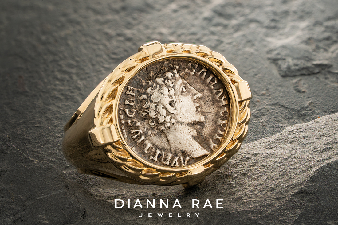 Genuine Roman Coin Marcus Aurelius Ring