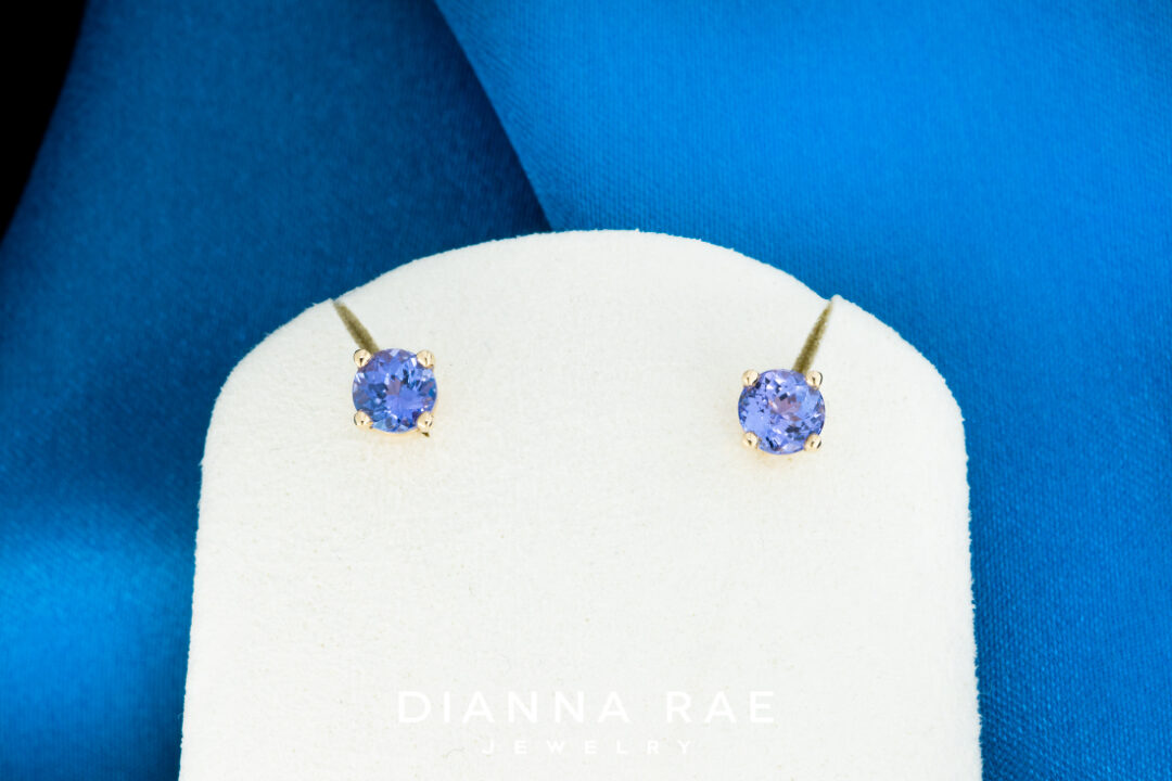 Tanzanite Stud Earrings