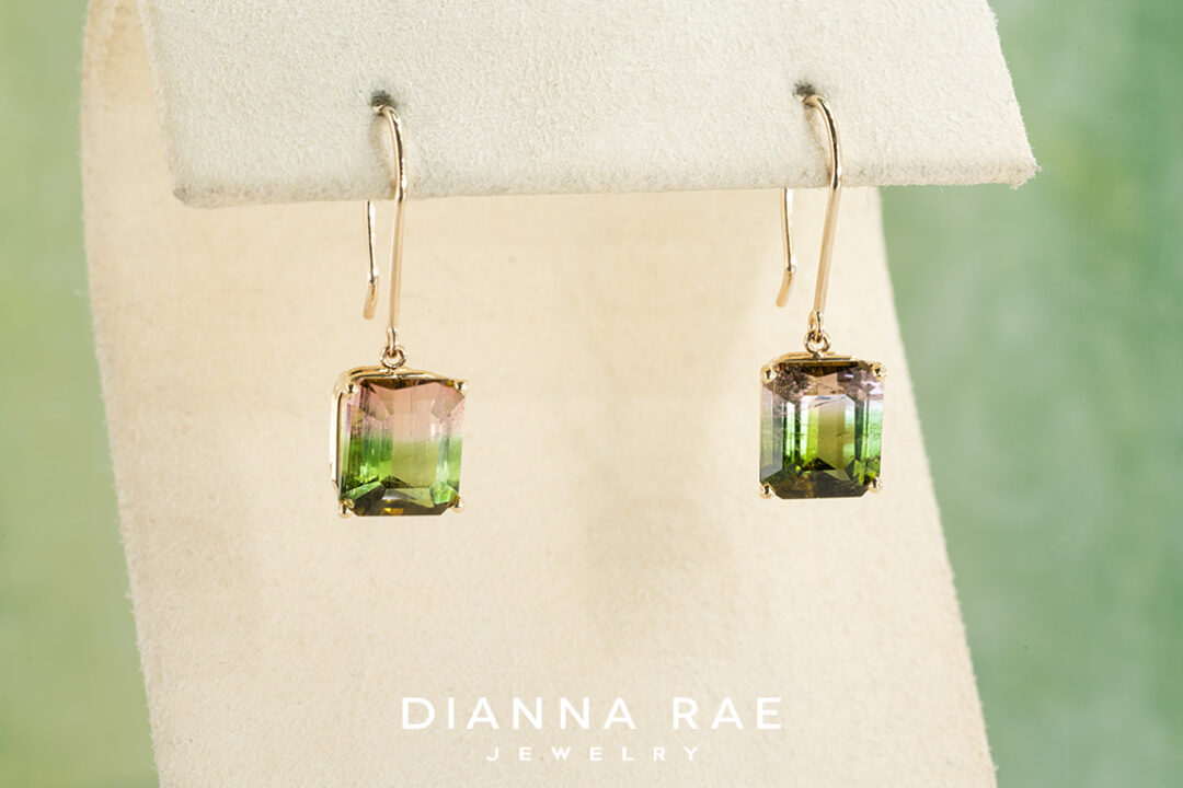 Bi-Color Tourmaline Earrings