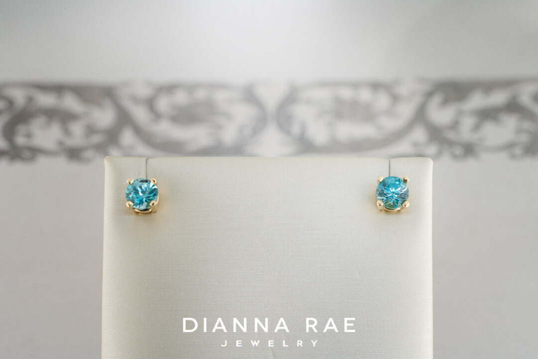 DIS Blue Zircon Studs