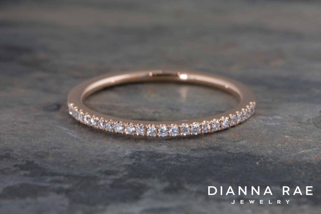 14kt Rose Gold Natural Diamond Band