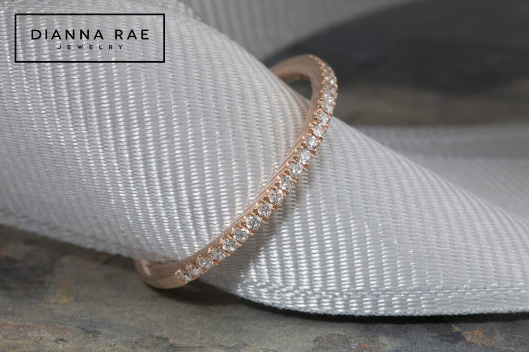 14kt Rose Gold Natural Diamond Band - Image 2