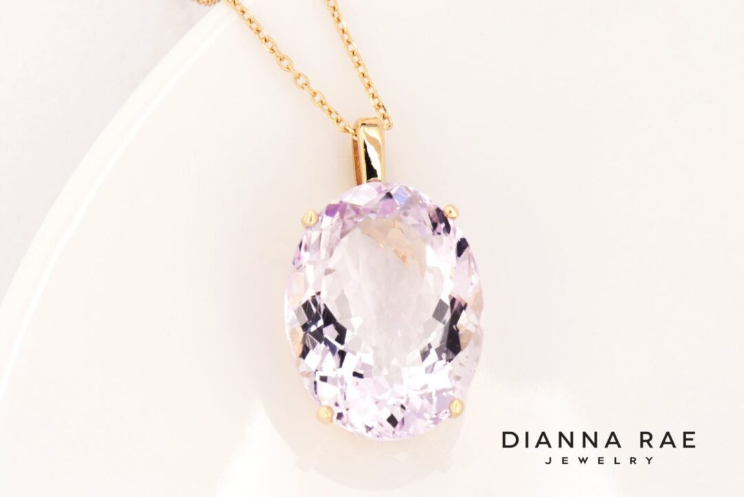 Vintage Inspired Lavender Quartz Pendant