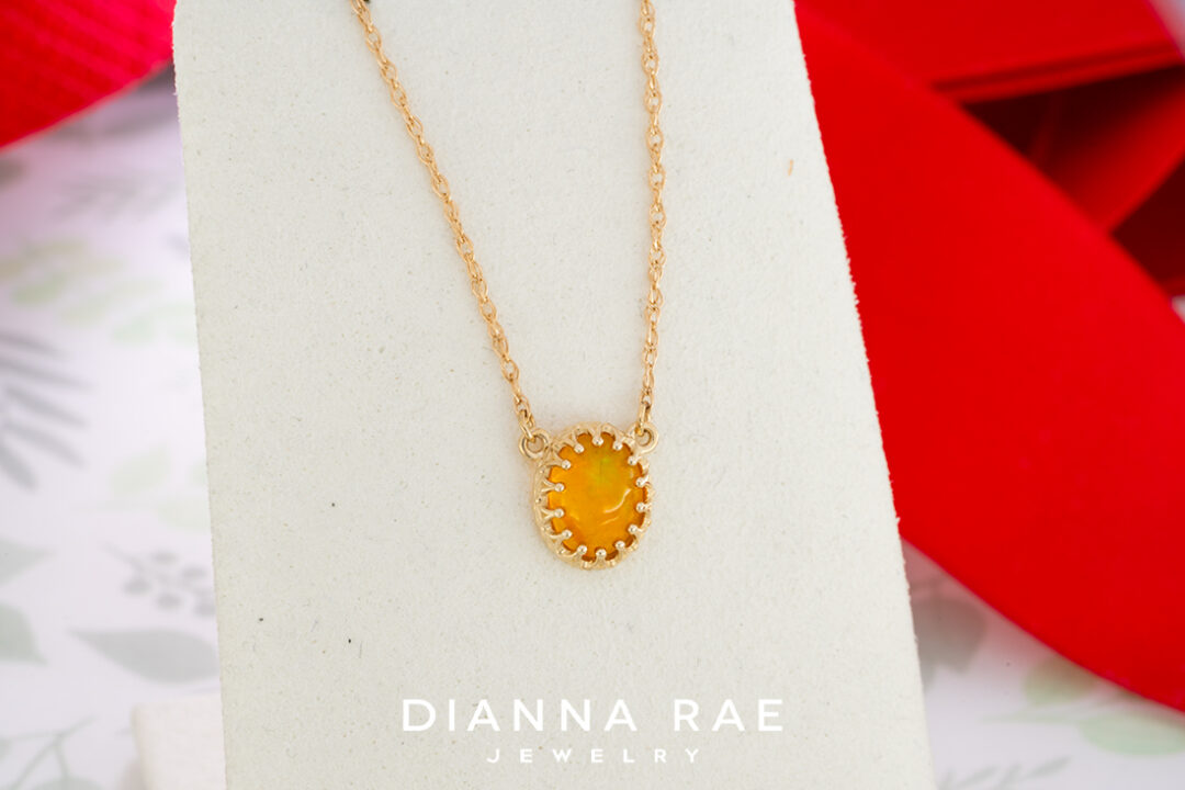 Mexican Fire Opal Pendant