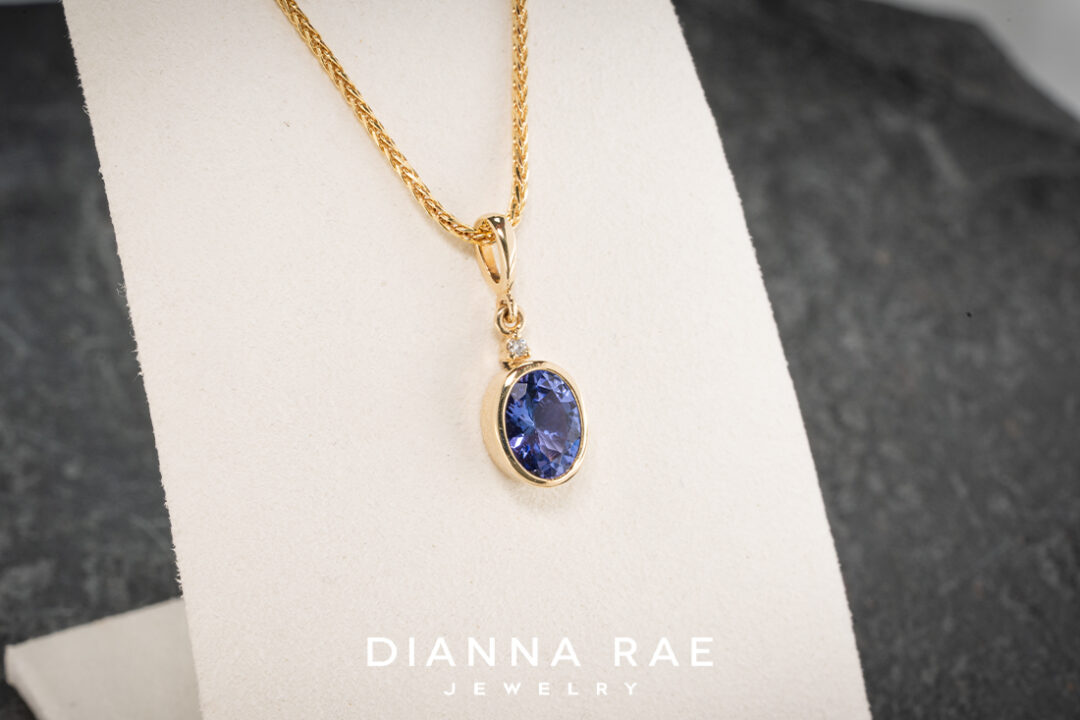 Tanzanite and Diamond Pendant