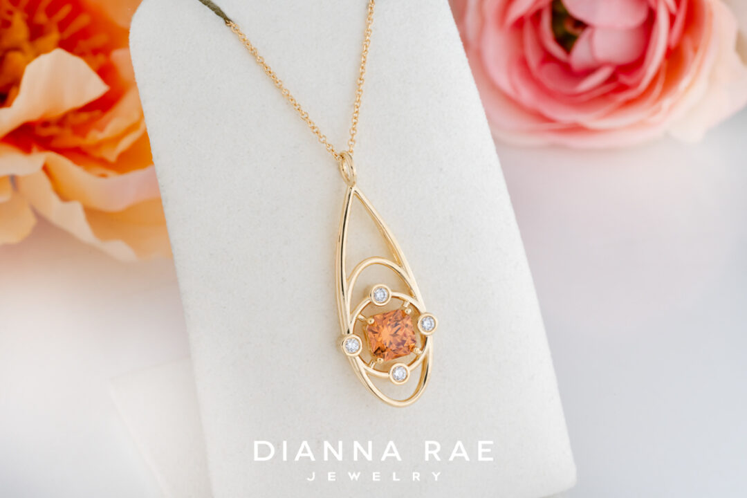 Zircon and Diamond Pendant