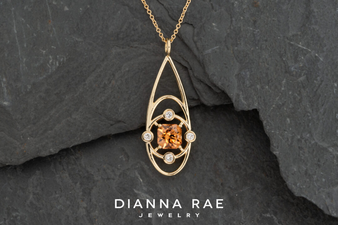 Zircon and Diamond Pendant - Image 2
