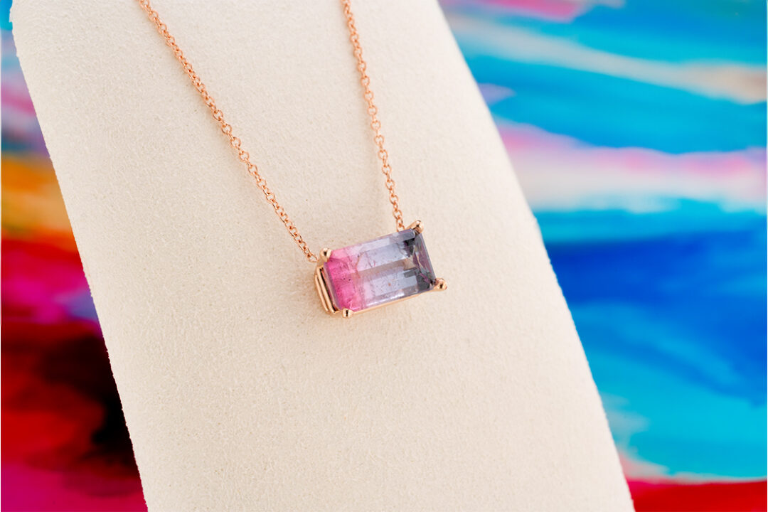 Bi-Color Tourmaline Pendant