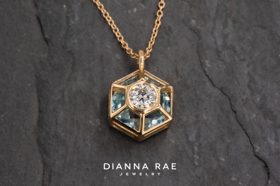 Yellow Gold Cupola Pendant - Small - Image 3