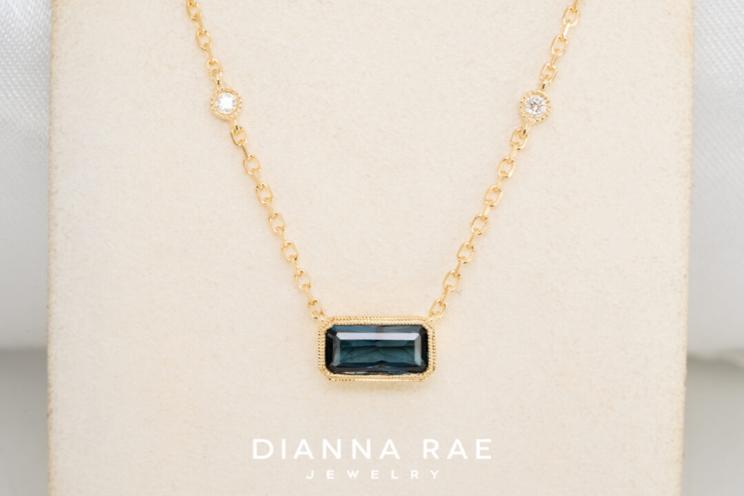 London Blue Topaz and Diamond Pendant