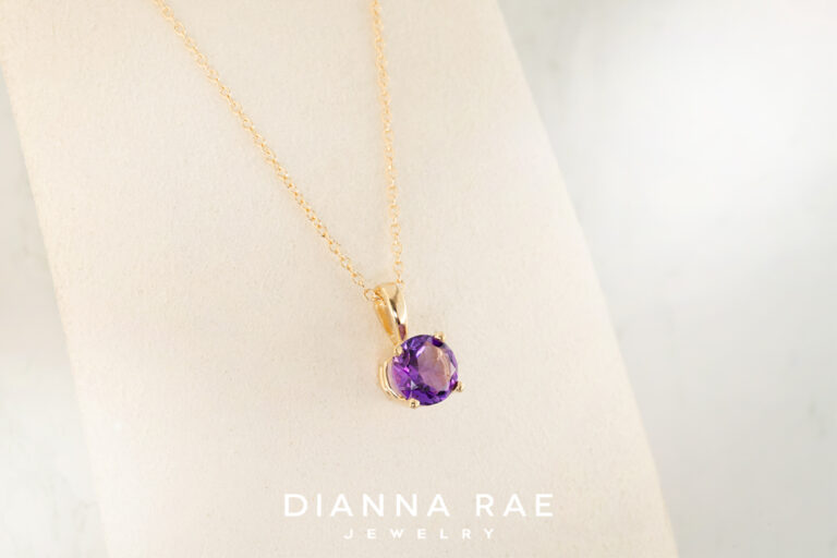 Diamonds in Space Amethyst Pendant