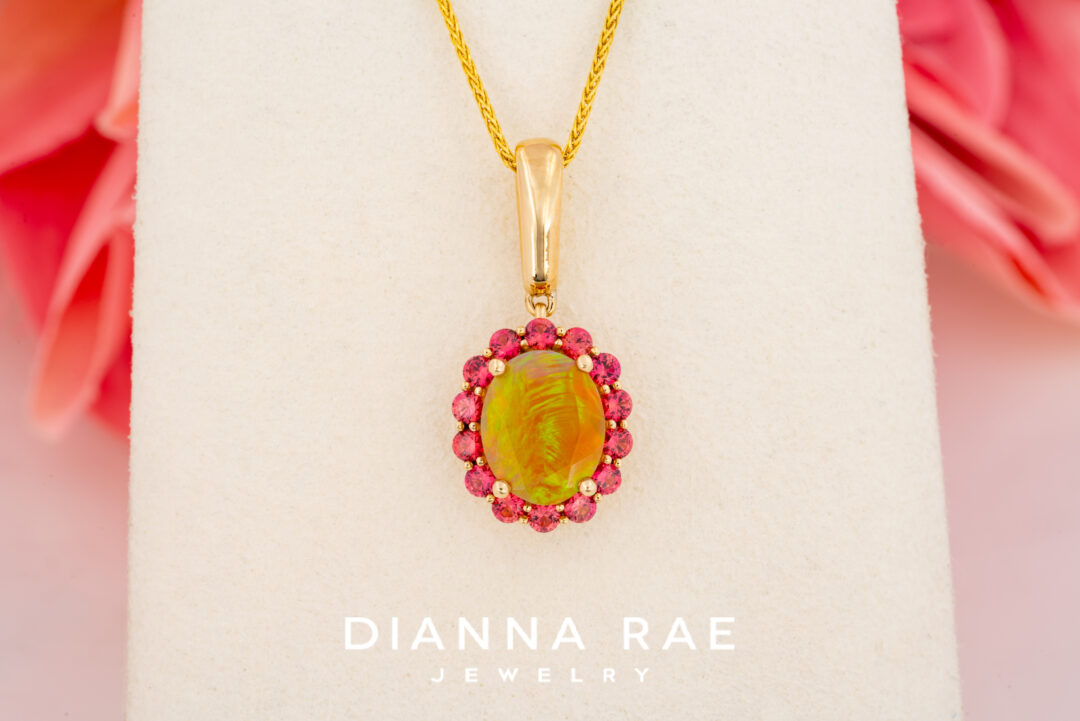 Opal and Sapphire Pendant - Image 2