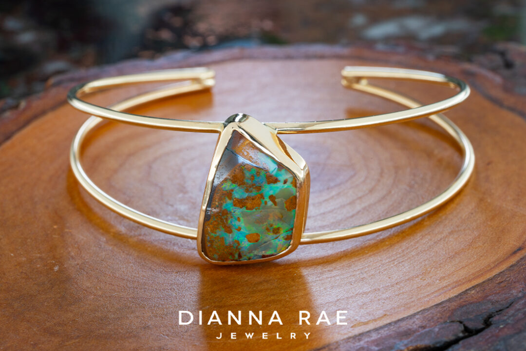 Gold Yowah Opal Bracelet