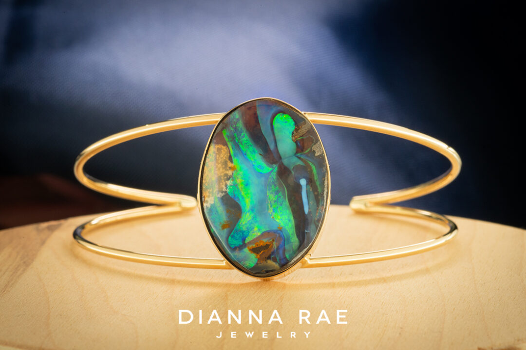 Yowah Opal 14Kt Custom Cuff Bracelet