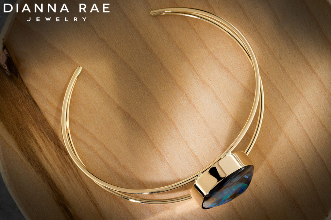 Yowah Opal 14Kt Custom Cuff Bracelet - Image 2