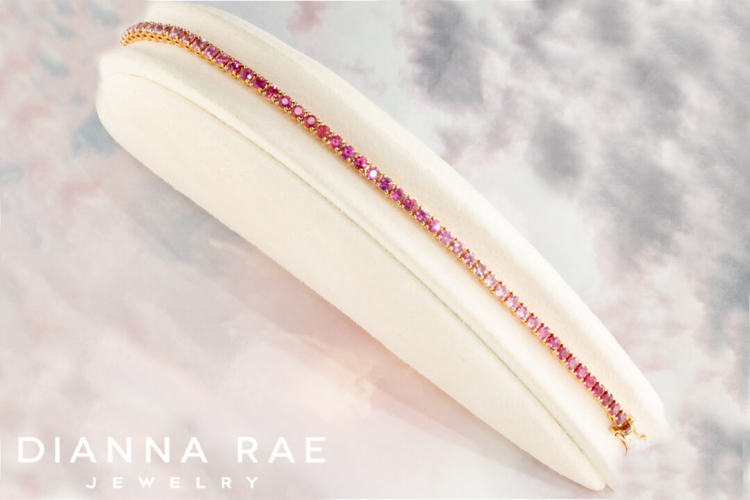 Pink Sapphire Tennis Bracelet