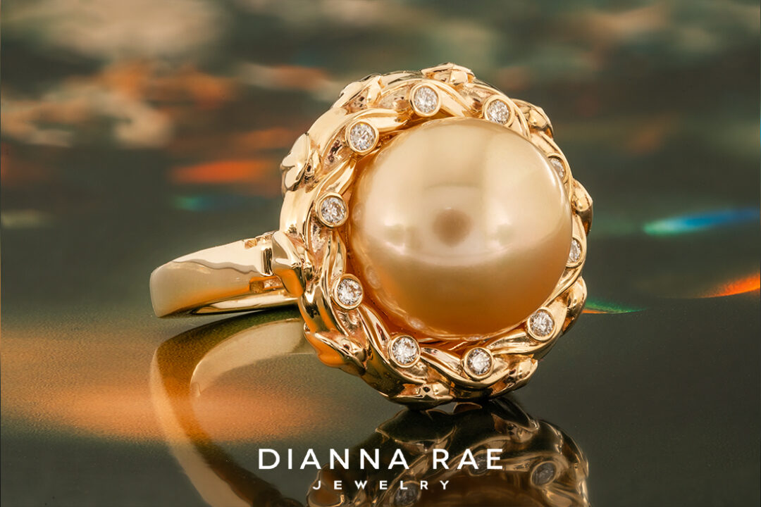 South Sea Pearl Ring with Diamonds