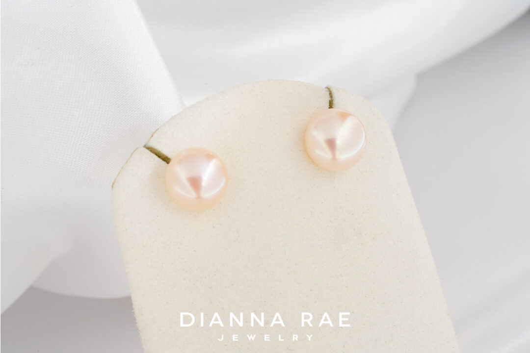 9mm Button Pearl Studs