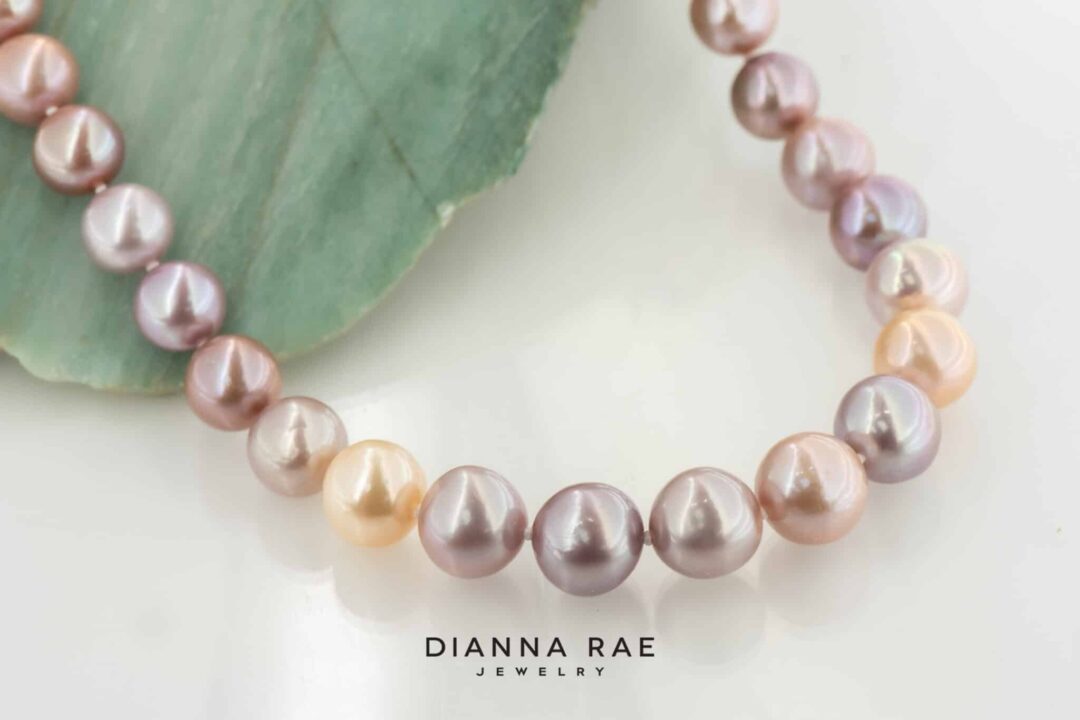 Variegated Pink Edison Pearl Strand