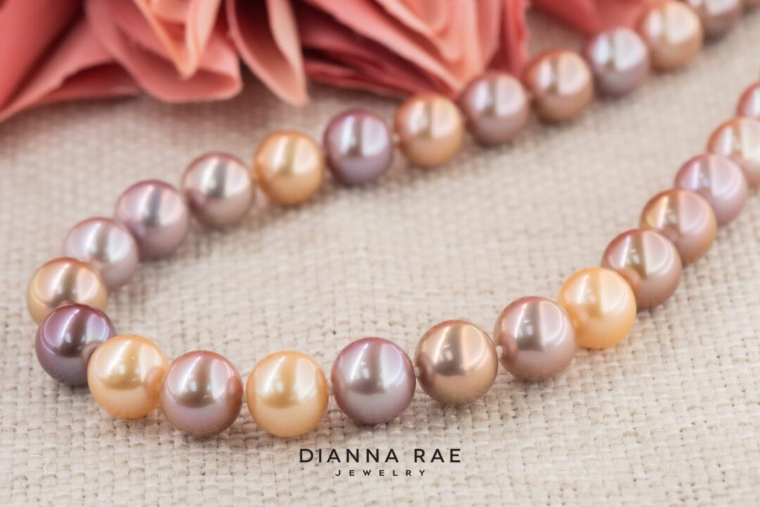 Graduated Variegated Pearl Pink Edison Strand - Image 3